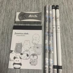 흑백 × 리본 비션 프리제?! 와타 아메 완코 냥코 미니 메모 세트