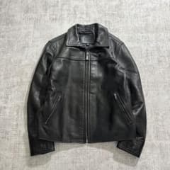 archive old coach black leather jacket - メルカリ
