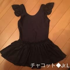 美品◆Chacott◆レオタード黒Jr.L◆120〜130◆バレエ◆チャコットのサムネイル