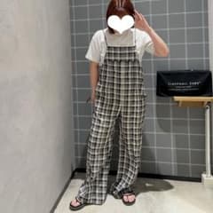 【Mサイズ】 CIAOPANIC TYPY チェック柄サロペット 美品のサムネイル