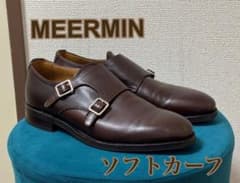 【特価】MEERMIN ソフトカーフ UK7 ダブルモンク プレーントゥ 特価】MEERMIN ソフトカーフ UK7 ダブルモンク プレーントゥ - メルカリ