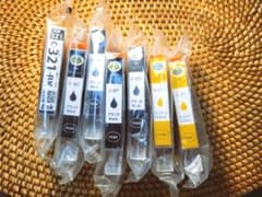 【新品】BCI-321　BK黒×5本　Y黄×2本　CANON互換インク詰め合わせのサムネイル