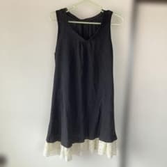 ブラック ノースリーブ チュニック M-L INNOCENTE