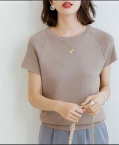 バックオープンプルオーバー　Tシャツ　サマーニットのサムネイル