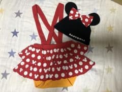 ミニーちゃん　ロンパース＆帽子セットのサムネイル