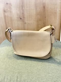 OLD COACH ヴィンテージ ショルダーバッグ レザー ベージュのサムネイル