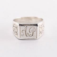 ◼️ 【ヴィンテージ 】Tiffany グルーブドリング 2ライン 925/20号