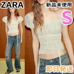 ZARA マッチングコルセットトップス エクリュ S - メルカリ