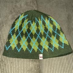hco 아가일 패턴 니트 모자 비니 그린