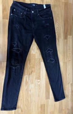 AZUL BY MOUSSY スキニーデニムパンツ ブラック Mのサムネイル