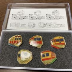 未使用 記念NAGADEN 鉄道ピンバッジ 5個セット 長野オリンピック