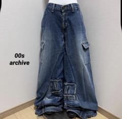 ぷ*ん様 00s archive再構築flare buggy denim y2kのサムネイル