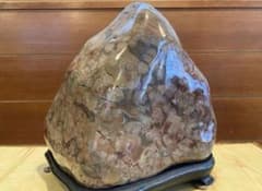 稀少・鑑賞石】天然赤石銘石外飾り・玄関飾りに由来ある一品|mercari