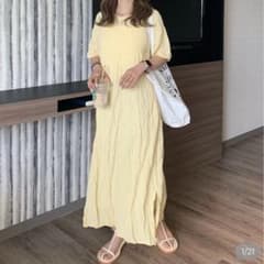 Nugu ブラックロングワンピースのサムネイル