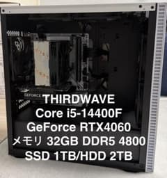 i5-14400F/RTX4060/メモリ32GBSSD1TB HDD2.5TB 高性能i5-14400F RTX4060 32GB SSD1TB HDD2TB - メルカリ