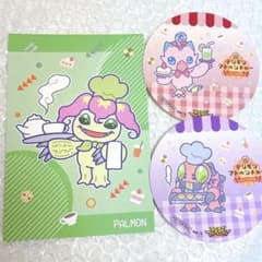 디지몬 카페 특전 3장 세트 코스터 카드