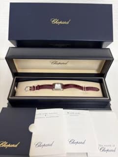 Chopard スクエア型時計 ワインレッド - メルカリ