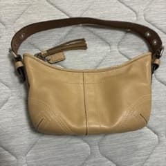 COACH 9541 コーチ レザー ショルダーバッグ ベージュのサムネイル