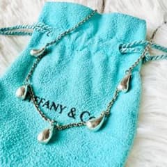 ✨極美品✨ティファニー　ネックレス　ティアドロップ　5連　ファイブチャーム　雫 ✨極美品✨ティファニー ネックレス ティアドロップ 5連 ファイブ