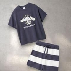 新品 ジェラートピケ サンリオ スムーズィーセットアップ シナモン