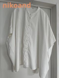 nikoandシャツ　ブラウス ケアイージー　コタットタックシャツ　longのサムネイル