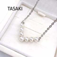 TASAKI タサキ ベビーパールネックレス　シルバー V字　アコヤ真珠 TASAKI タサキ ベビーパールネックレス シルバー V字 アコヤ真珠