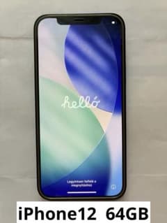 (美品)Apple iPhone 12 ブラック 64GBのサムネイル