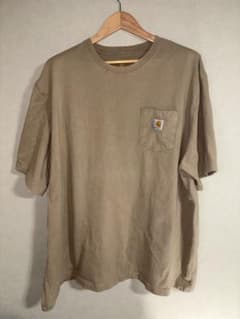 US古着 Carhartt Tシャツ 3XL ベージュ ポケット ビックサイズのサムネイル