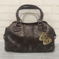 ANNA SUI アナスイ　ボストン型ハンドバッグ　ウォールデコ ブラウンのサムネイル