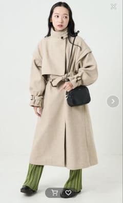 フリークスストア メルトンライク ウーリースタンドトレンチコート