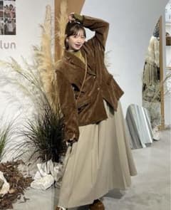 ollun オルン ルーズベロアジャケット ブラウン 【おまけ付】 きりまる ollun ルーズベロアジャケット ブラウン きりまる オルン 新品