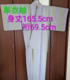 単衣、紬、身丈165.5cm、裄69.5cm - メルカリ