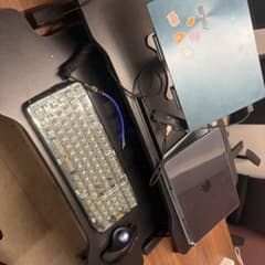 昇降式パソコンスタンド デスク上設置型 ブラックのサムネイル