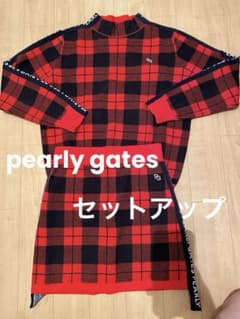 パーリーゲイツギンガムチェックセットアップ　トップスサイズMボトムSのサムネイル