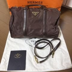 新品　PRADA プラダ ナイロン 2way ハンドバッグ ブラウンのサムネイル