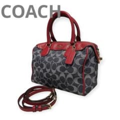 COACH バッグ デニム 2way ミニボストン シグネチャー - メルカリ
