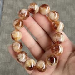 シトリンファントム 天然石パワーストーンブレスレット15.5mm - メルカリ