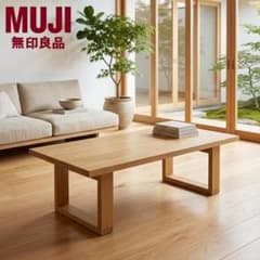 無印良品 MUJI オーク材 ローテーブル 幅120 廃盤 - メルカリ