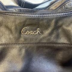 COACH レザー ショルダーバッグ ネイビーのサムネイル