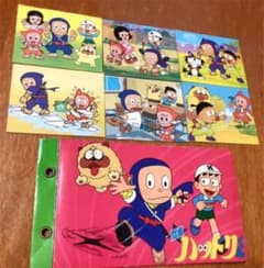 昭和レトロ 忍者ハットリくん べったん ミニカード めんこ6枚＋