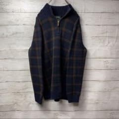 Ralph Lauren ラルフローレン　チェックニットハーフジップ　P041のサムネイル