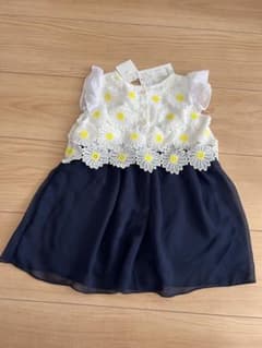 花柄刺繍フリル袖ワンピース 80のサムネイル