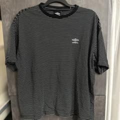 UMBRO ボーダー Tシャツ ブラック×ホワイトのサムネイル