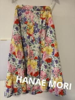 【森英恵】 花柄 フレアスカートのサムネイル