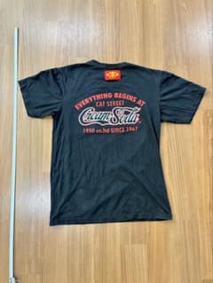 【角ドクロ】CREAM SODA クリームソーダキャットストリートロゴ Tシャツのサムネイル
