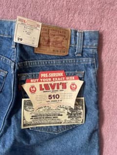510 リーバイス　W29  L34  USA製　製造90年代　新品　ジーンズのサムネイル