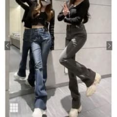 GRL ストレッチフレアデニムパンツ cu532 ブルー XSのサムネイル
