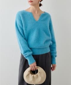 GALLARDAGALANTE カシミヤ混キーネックニット ガリャルダガレンテのサムネイル