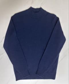 新品】 サンモリッツ ウールカシミヤ モックネックニット ネイビー 48 