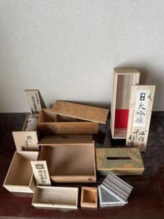 木製　木箱 空箱 ティッシュボックス枡　まとめ売りのサムネイル